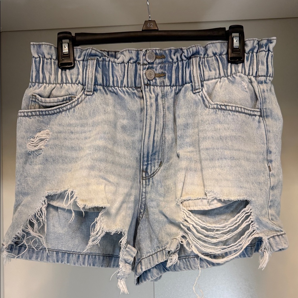 SO Light Blue Ripped Jean Shorts